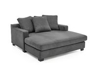 Atlantic Home Collection Nobel fauteuil XXL 100% polyester donkergrijs
