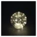 EMOS - LED glazen bol met lichtketting - tafeldecoratie van glas met 20 leds, warm wit, diameter 15 cm - 6/18h timer, werkt op batterijen (3x AA) - levensduur 10.000 uur - voor binnen - zilvereffect