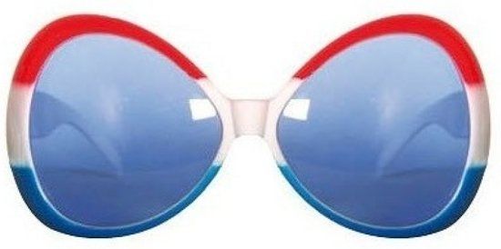 Folat Bril Groot rood wit blauw