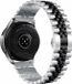 By Qubix Qubix Stalen band - Zilver / zwart - Geschikt voor Garmin Vivoactive 6 / 5 / 3 - Smartwatch bandje 20mm