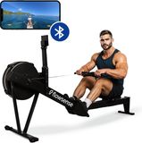 Flowsense Roeitrainer op Luchtweerstand – Professionele Roeimachine – 10 Weerstandsniveaus – Inklapbaar – Full Body Workout – Bluetooth App & LCD Monitor – Max. 200 kg