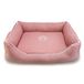 Arquivet - Vierkant bed met voetafdruk en biezen, 55 x 46 x 17 cm - hondenbed - hondenaccessoires