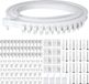 Merkloos rail de plafond, rail de rideau flexible, blanc, plastique, 3 cm de large, 500 cm de long