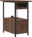 vidaXL Nachtkastje bruin eiken 60 x 30 x 61 cm bewerkt hout