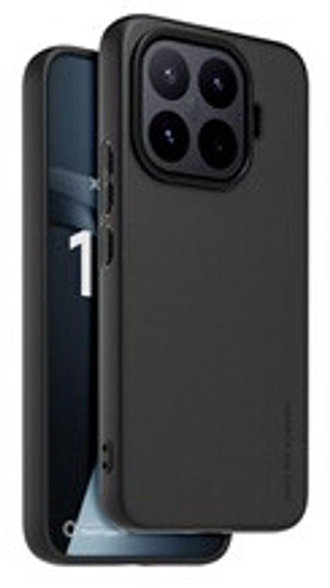 Made For Xiaomi 17T Pro Back Case TPU Leerlook Zwart