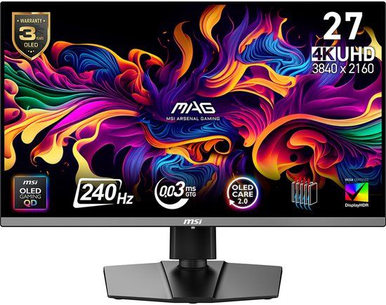 MSI MAG 272UP QD-OLED X24 - 26.5 Inch - 3840 x 2160 - 240Hz - QD OLED