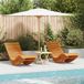 vidaXL Chaise longue 2 pièces Acacia massif Bois Marron