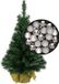 Merkloos / Sans marque Kaemingk B.V. Mini kerstboom/kunst kerstboom H35 cm inclusief kerstballen zilver