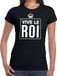 Bellatio Decorations Vive le Roi Zwart Vive le Roi Franstalige tekst shirt dames - Oranje Koningsdag/ Holland supporter kleding XL