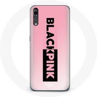Maniacase Etui voor Huawei P20 Pro Blackpink K-pop Groep Zwart Roze Logo Roze Achtergrond