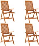 vidaXL Klapstoelen 4 stuks massief eucalyptushout bruin