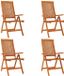 vidaXL Klapstoelen 4 stuks massief eucalyptushout bruin