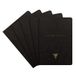 Clairefontaine 102536C - Pakket 5 Genaaide Notitieboekjes Flying Spirit - 96 Gelinieerde Pag. Ivoorpapier 90g - 14,8x21 cm - Zwart Gepolijst Karton Goud - 5 assorti designs