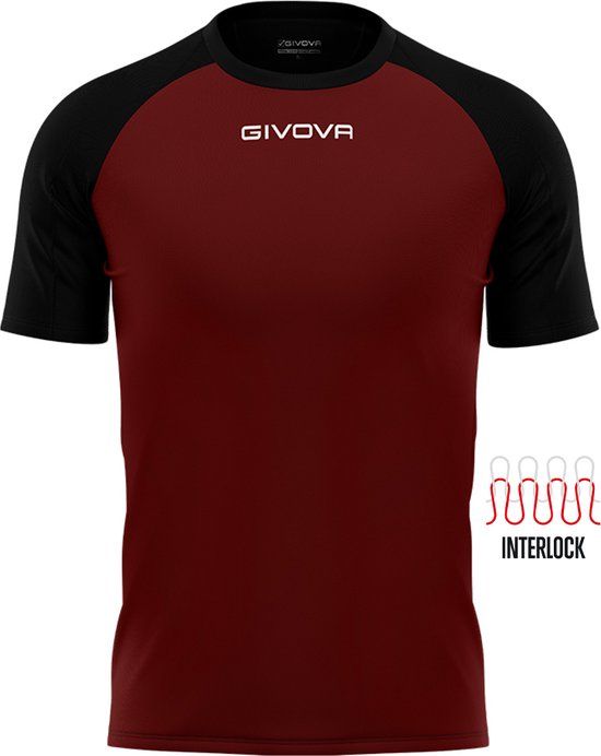 Givova Capo Granat Sports T-Shirt - Black, XL - Unisex
