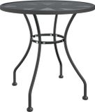 vidaXL Tuintafel Ø80x72 cm Metaalgaas Antracietkleurig