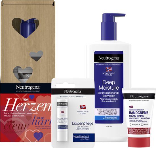 Neutrogena Noorse Formule Giftset - 3-delig - Diepe hydratatie en bescherming - Parfumvrij