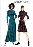 Vogue 9264 E5 - Patroon - Petite jurk - Maten 14-22 - Meerkleurig