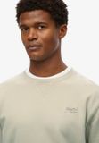 Superdry Essential Logo sweatshirt met ronde hals Heren Truien XL Katoen/Polyester Licht steen beige