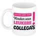Bellatio Decorations Afscheid cadeau mok collega - succes - roze - 300 ml - keramiek