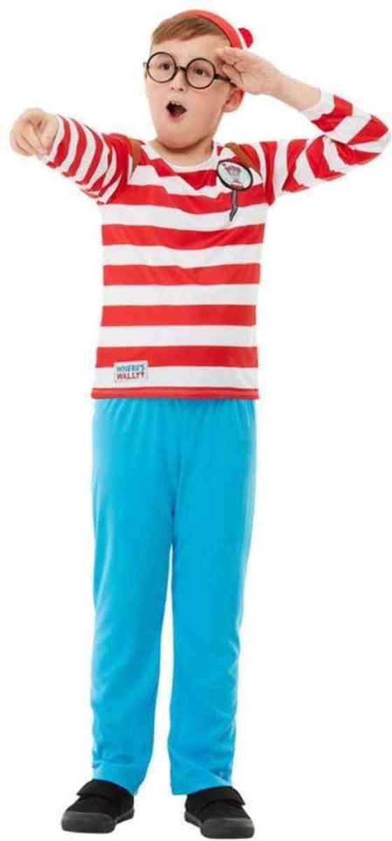 Smiffys Kinder Kostuum - Where's Wally? Deluxe - Kids tm 12 jaar