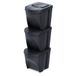 Set KEDEN SORTIBOX Set van 3 recyclingcontainers, antraciet ECO, volume 3 x 25 liter