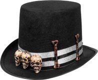 Boland - Hoed Skull master - 59 cm - Volwassenen - Unisex - Halloween accessoire - Horror - Skull