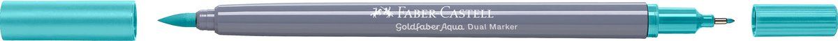 Faber-Castell - Duo aquarelmarker Goldfaber - licht kobalt groen 356 - brush / 0,4mm - FC-164656