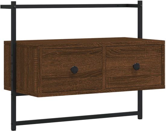 vidaXL Wandgemonteerd Tv-meubel - Hout - Bruin Eikenkleur