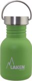 Laken RVS fles 0,35L Basic Steel Bottle Groen - Steel Cap