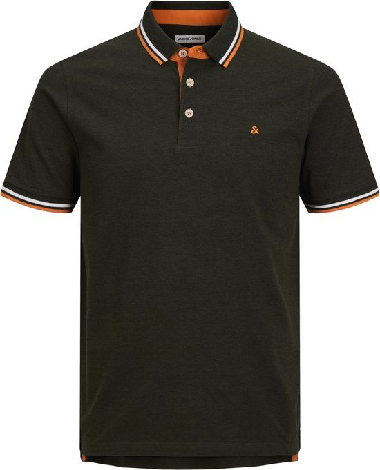 JACK & JONES PLUS JJEPAULOS POLO SS NOOS PLS Heren Poloshirt - Kombu Green - Maat 4XL