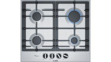 Bosch Serie 6 PCP6A5C90N - Gas Cooktop - 4 Burners - Stainless Steel