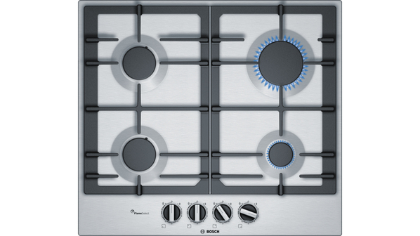 Bosch Serie 6 PCP6A5C90N - Gas Cooktop - 4 Burners - Stainless Steel