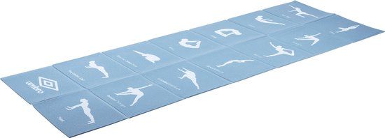 Umbro Opvouwbare Yogamat - 174 x 62 CM - Anti-Slip - 0.5 CM Dik - Blauw