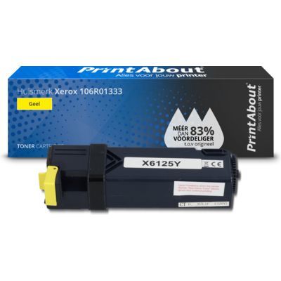 PrintAbout Compatible Xerox Phaser 6125 Yellow Toner Cartridge (106R01333) - 2250 Pages
