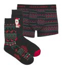 JACK & JONES Boxershorts 'JACXMAS REINDEER' smaragd / rood / zwart / wit