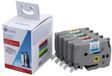 G&G Labeltape Set van 5 stuks G&G BB-B-G-TZE-MP5 Compatibel vervangt Brother TZe-231, TZe-431, TZe-531, TZe-631, TZe-731 Tapekleur: Wit, Geel, Groen, Blauw, Rood Tekstkleur: