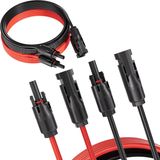 AFERIY Zonnepaneel Verlengkabel 5M – MC4 Verbindingskabel – Set van 2 (Rood + Zwart)