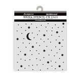 Stamperia - Thick Stencils for Scrapbooks, Albums, Cards, Bullet Journalling, and More, Flexible Material, Easy to Clean, Perfect for Hobbies, Crafts and Gifting (Alice in Christmas, Stars and Moon)