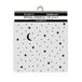 Stamperia - Thick Stencils for Scrapbooks, Albums, Cards, Bullet Journalling, and More, Flexible Material, Easy to Clean, Perfect for Hobbies, Crafts and Gifting (Alice in Christmas, Stars and Moon)