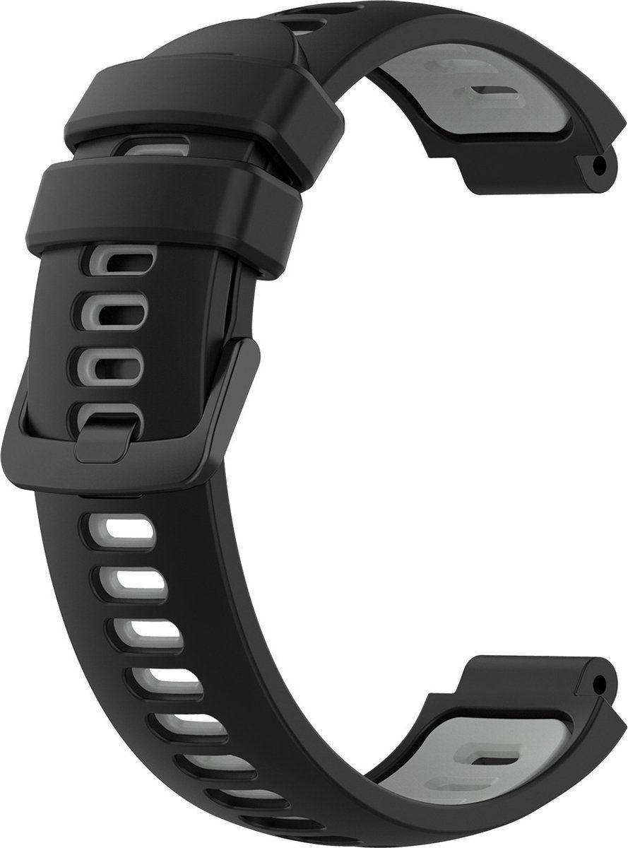 Strap-it Sport bandje voor Garmin Forerunner 735xt / 235 / 230 / 220 / 620 / 630 - Zwart/grijs