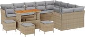vidaXL - Tuinbank - Set - 13 - st - Beige - poly - rattan
