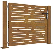 vidaXL Poort 100x75 cm vierkant cortenstaal