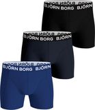 Björn Borg Bamboe Boxershort Heren Mannen Ondergoed Bamboo - 3 Stuks - Zwart/Navy/Blauw - Maat XL