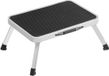 Holland Connections Escabeau simple pliable en acier avec surface antidérapante - charge maximale 150 kg - blanc
