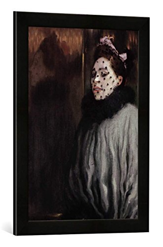 kunst für alle Ingelijste afbeelding van Louis Anquetin Vrouw met sluier, kunstdruk in hoogwaardige handgemaakte fotolijsten, 40x60 cm, zwart mat