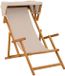 vidaXL Ligstoel 3 Positie massief eucalyptushout Beige