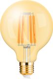 BES LED Brinton LED Lamp E27 Globe Filament - Amber 6W 540lm - 822 Zeer Warm Wit 2200K - G95 - Dimbaar | Vervangt 45W