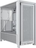 CORSAIR 4000D RS Midi-Tower PC Case, White, with 3x RS120 PWM Fans, Radiator up to 360mm