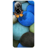 Realme Blue Pebble Butterfly Silicone Case for Realme C67 4G
