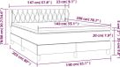 vidaXL Boxspring met matras stof donkerbruin 140x200 cm